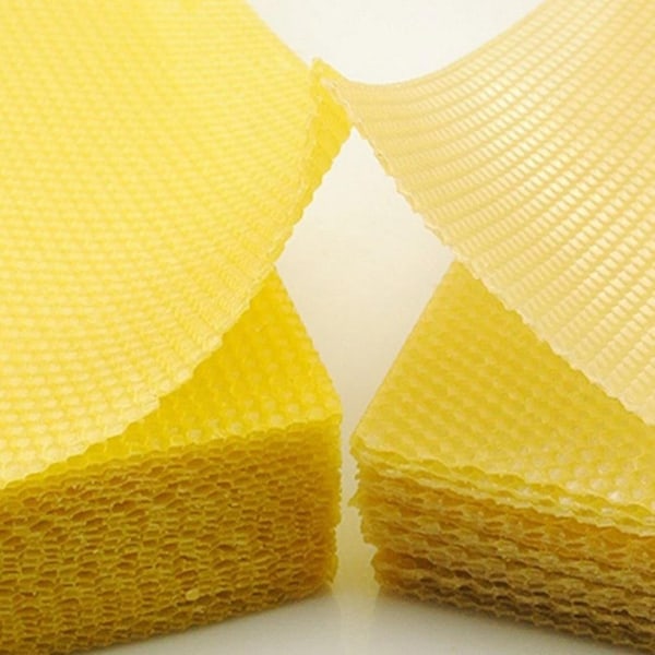 30 stk. voksplader med honeycomb-mønster, voksplader med honeycomb-mønster, papir til lysfremstilling, bivoksflager, biavl T-Perfet-AD4-