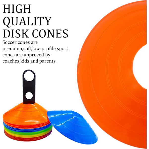 Pro Disc Cones (50 kpl:n setti), jalkapallokartiot pidikkeellä, Agility-FD3-
