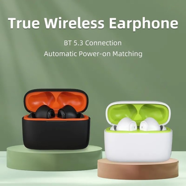 Bluetooth hörlurar digital display binaural in-ear bas tung långlivad stereo trådlös Black