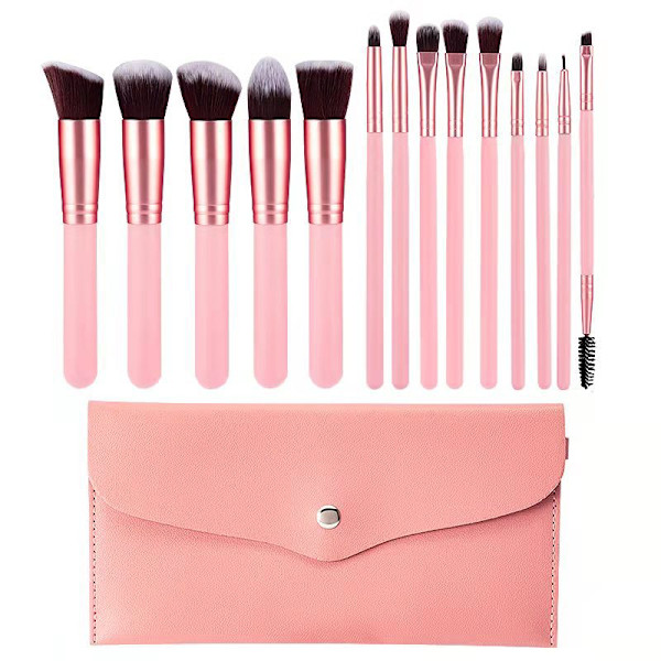 14 Pcs Professional Makeup Brush Set Foundation Powder Concealers Eye Shadows Makeup