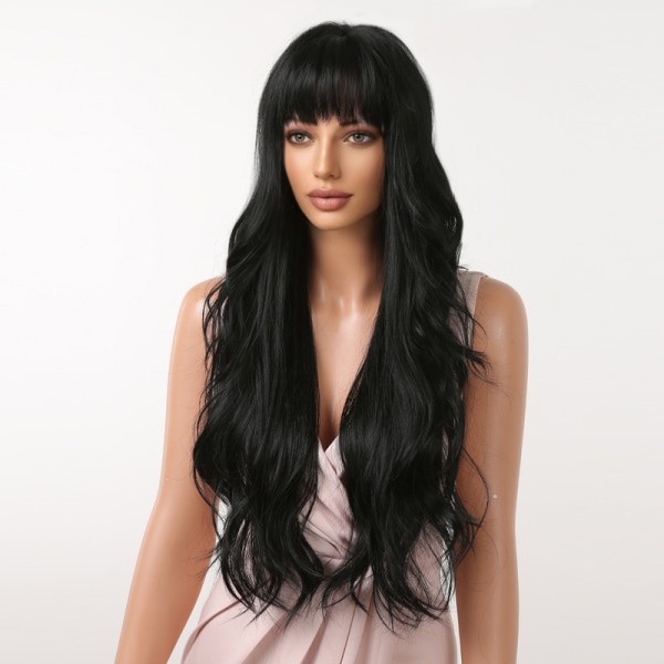 Rak paryk med pandehår Virgin Hair 150 %