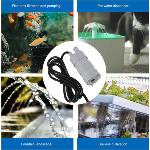 CDQ Dränkbar vattenpump, 12V 840L/H Dränkbar vattenpump -AD6-