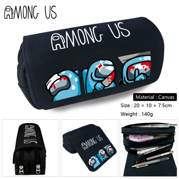 Among Us Pennfodral Pencil Case Stationery Bag Stor Kapacitet Modell Among us-7