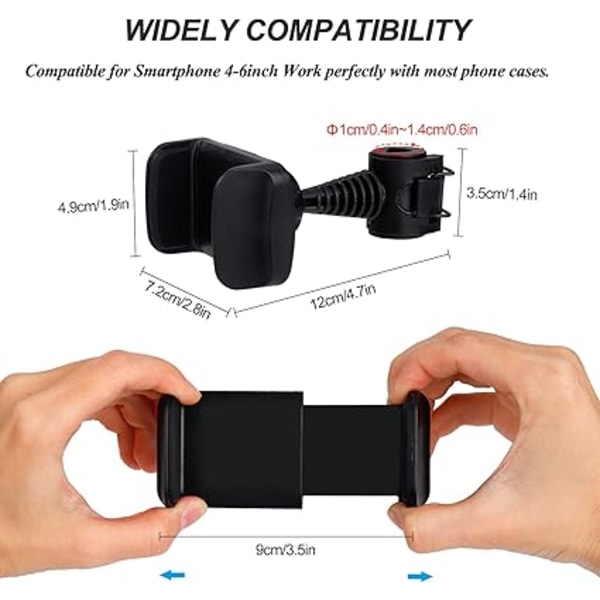 Bil Baksete Telefonholder Justerbar 360 ​​Rotasjon Oppbevaringskroker Kompatibel-AD4-