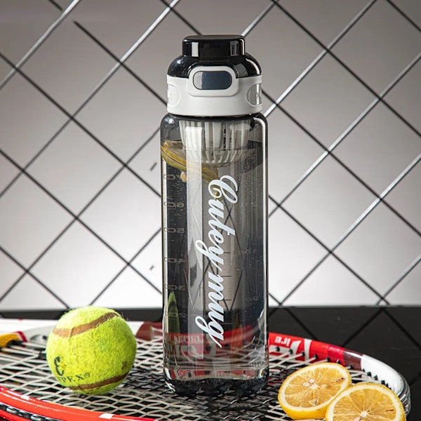 1000ml drikkeflaske sportsflaske vandflaske drikkeflaske drikkeflaske med filter, sort-AD4-