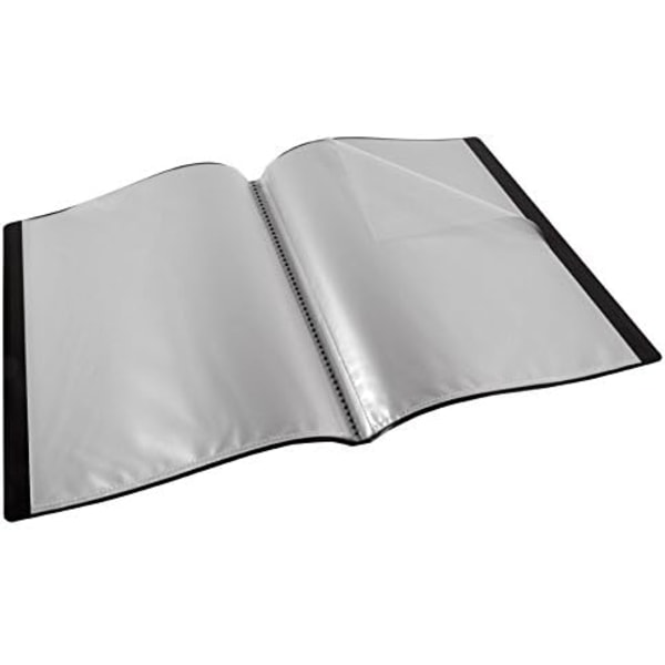 20-taskuinen polypropeenikansio A4 Musta{f2}-AD8-