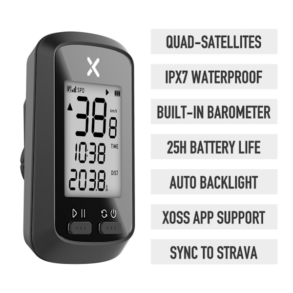 GPS cykelcomputer Trådløs cykelhastighedsmåler Cykelcomputer -FD2-