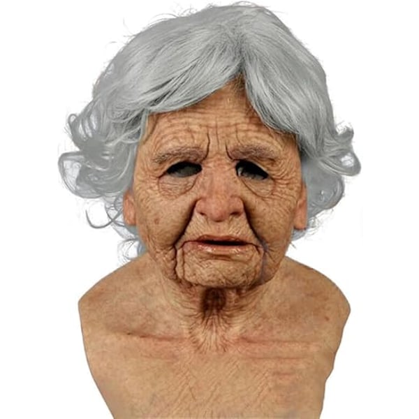 Halloween Maske Realistisk Gammel Mand Maske Skræmmende Menneske Latex Maske, Skræmmende Rynke Maske Halloween Cosplay Kostume Maske Party Rekvisitter -AD6-