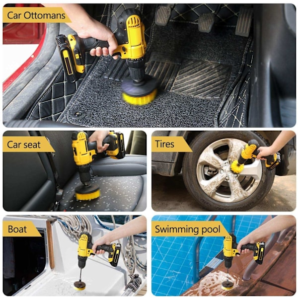 Skurborstar till borrmaskin/skruvdragare 4-pack