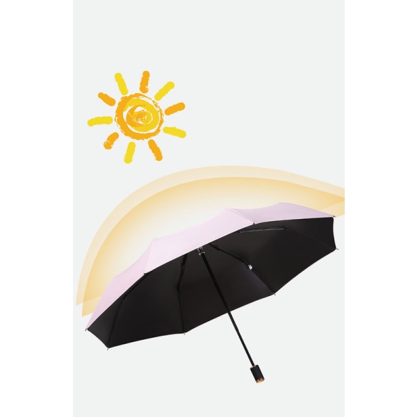 Hopfällbart paraply för regn och sol, parasoll
