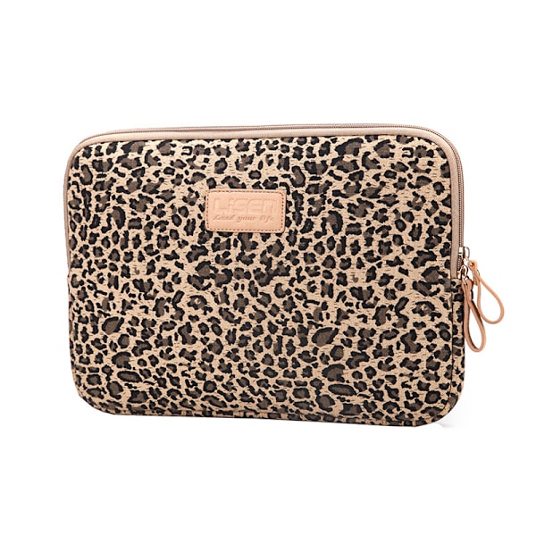 Canvas tyg modernt leopardmönster stil 15,6-tums laptopfodral dator skyddande väska lock -AD6-