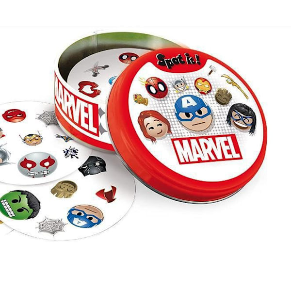 Spot It! Marvel Emojis - Fast-Paced Matching Game for Kids and Adults, Ages 6+, 2-8 Players, 15 Minute Playtime