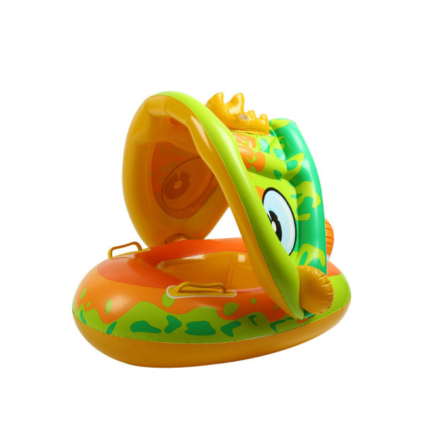 Baby Swimming Float Inflatable, Baby Pool Float Ring with Sun Canopy Inflatable, for Age of 1-3niño ，Comes with inflation tool！