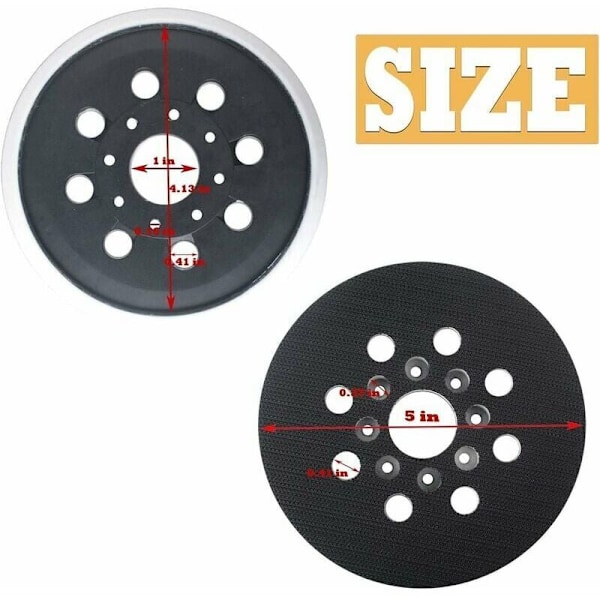 125 mm slipmatte kompatibel med Bosch PEX 220 A, GEX 125-1 AE, PEX 220 AE, Skil 7402/7490, 2 stykker.