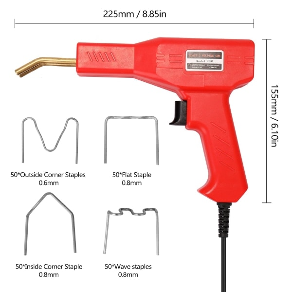 Plastsvetsmaskin Plastsvets Garageverktyg Varm Limpistol PVC Reparationssvetsmaskin Bil Stötfångare Reparationssvetsverktyg -AD9-