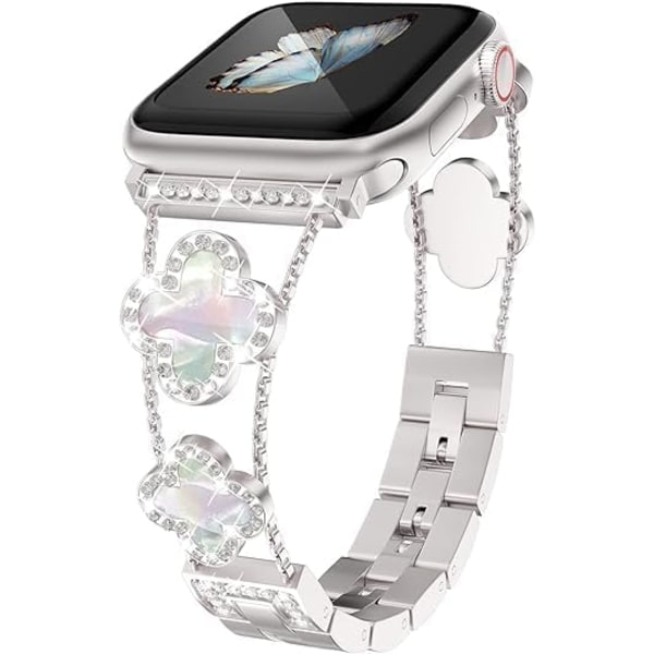 Remme til Apple Watch 38mm 40mm 41mm Serie 9 8 7 6 5 4 3 2 1, Sparkle Diamond Remme, Søde Dressy iWatch Remme.