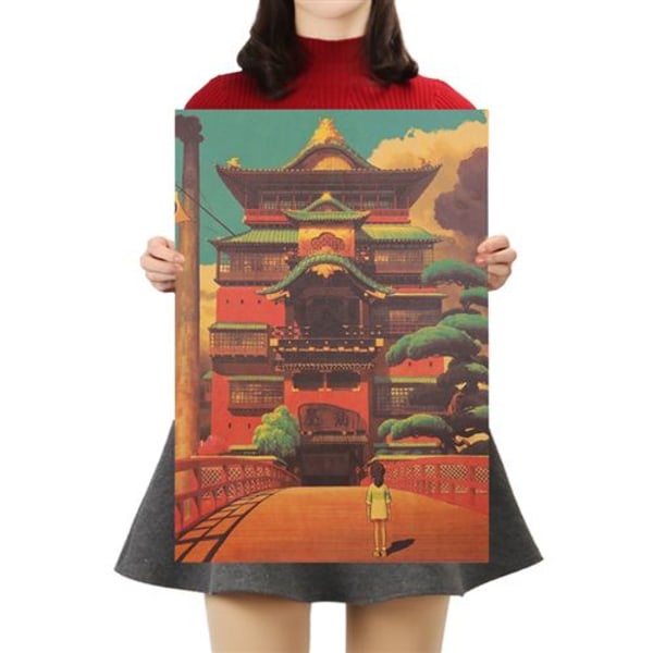 Chihiro og Heksene Anime Plakat Studio Ghibli Hayao Miyazaki Mo-AD4-