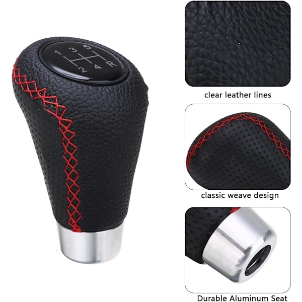 Sort, universel gearknop 5-gears manuel gearknop automatisk gearknop -AD6-