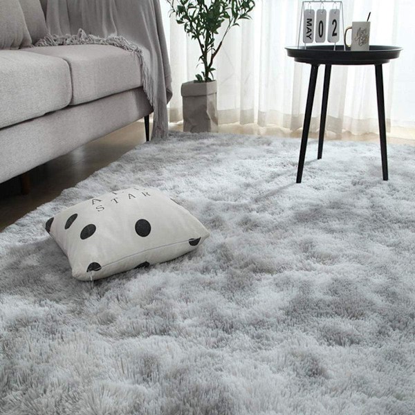 (80x160cm, Grå) Mjuk och fluffig matta, halkfri matta för sovrummet L -AD6-