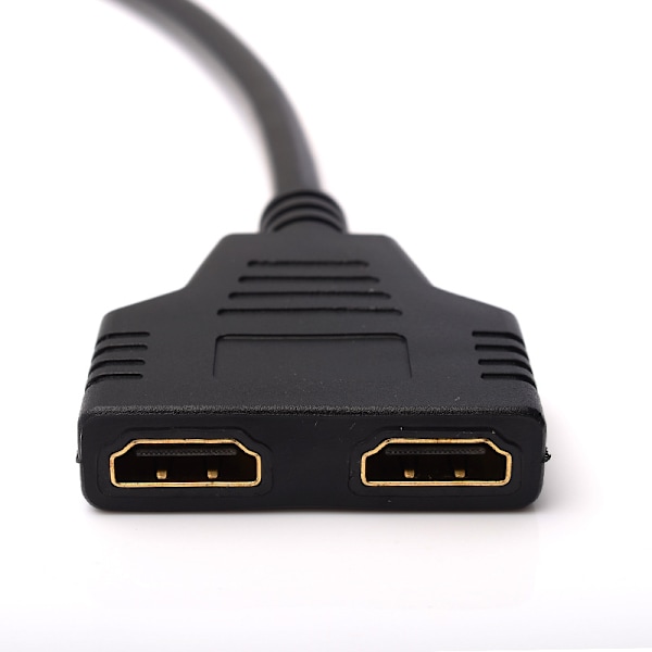 HDMI splitter 1 inn 2 ut 1080p, én inn to kabler, høy oppløsning{F2}-AD8-
