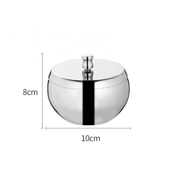 Askkopp, Utomhus Askkopp, Askkopp med Lock, Vindtät, Luktsäker, Lämplig för Hem, Kontor, Terrass, Utomhusbalkong (Silver)-FD3-
