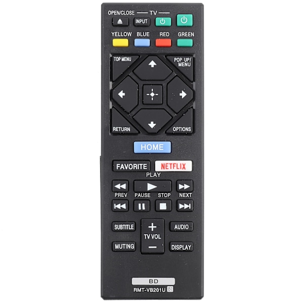 Korvaava kaukosäädin RMTVB201U DVD BluRay SONY BDPS3700 BDPBX370 -malleille