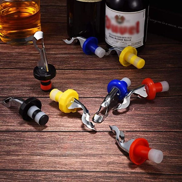 Vinflaskepumpe med kork, lekkasjesikker gjenbrukbar vinstopp, rund korkflaske, spakforsegling, flaskekork, flaskeholder for vin