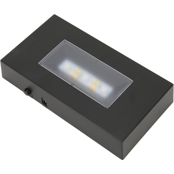 LED-lysbase, rektangulær USB-flerfarget lysdisplaybasestativ for krystallstatuer, smykker (svart)