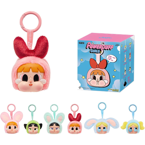 POP MART Crybaby × Powerpuff Girls Series-Vinyl Face Plysch Blind Box, Crybaby Blind Box Figurer (tilfeldig boks) -AD6-