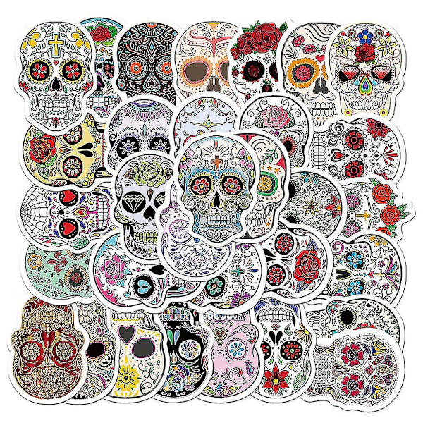 50 st Halloween Skull Graffiti Stickers