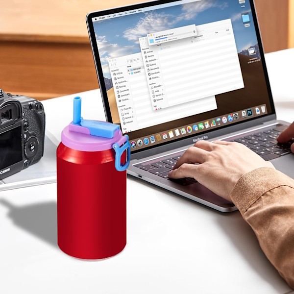 4 stk. Dåselåg med sugerør Silikone Drikkedåseforseglinger Dåselåg med sugerør Dåsebeskytter til Lemonade Cola -FD3-