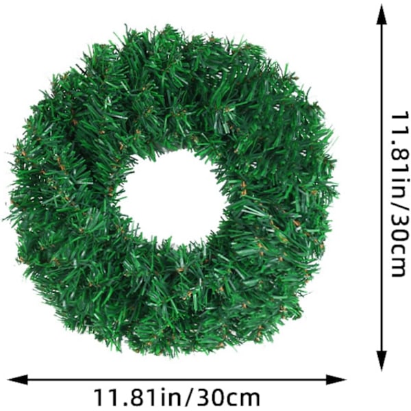 Keinotekoinen joulukranssi, 30cm 40cm 50cm Yleiset kransit joulukranssiin