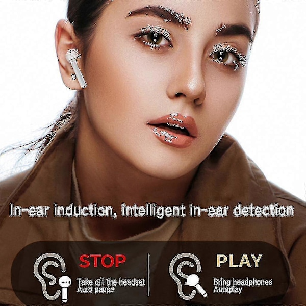 Airpod 2: en generasjon Trådløse Hodetelefoner Vanntette Bluetooth-kompatible Hodetelefoner med Mikrofon-AD10-