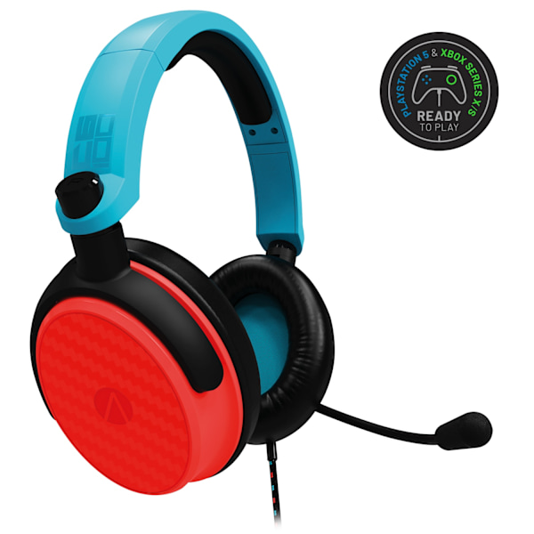 Stealth C6-100 Gaming Headset för Switch, XBOX, PS4/PS5, PC - Neon Blå/Röd