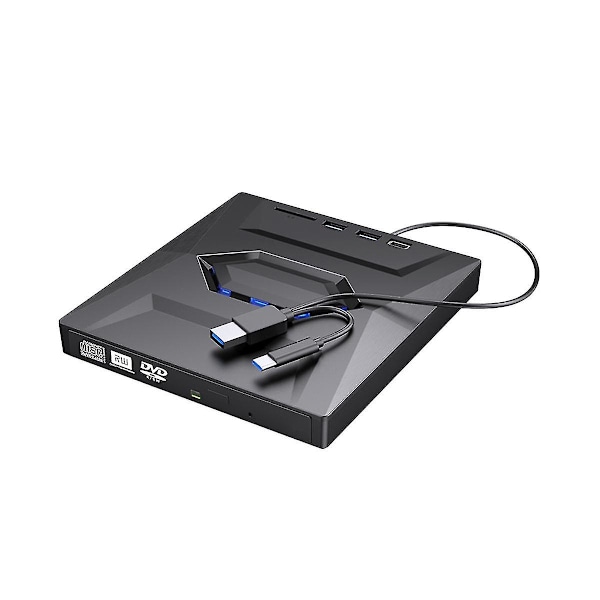 Ekstern DVD- og CD-brænder, CD- og DVD-afspiller, Type C/USB3.0, Ekstern DVD- og CD-drev til PC Laptop-AD4-