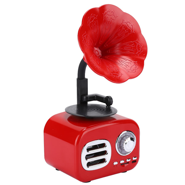 Mini Retro Bluetooth Smart Høyttaler Bærbar Høyttaler Musikkspiller for Stasjonær PC Laptop Rød{GKS}-AD4-