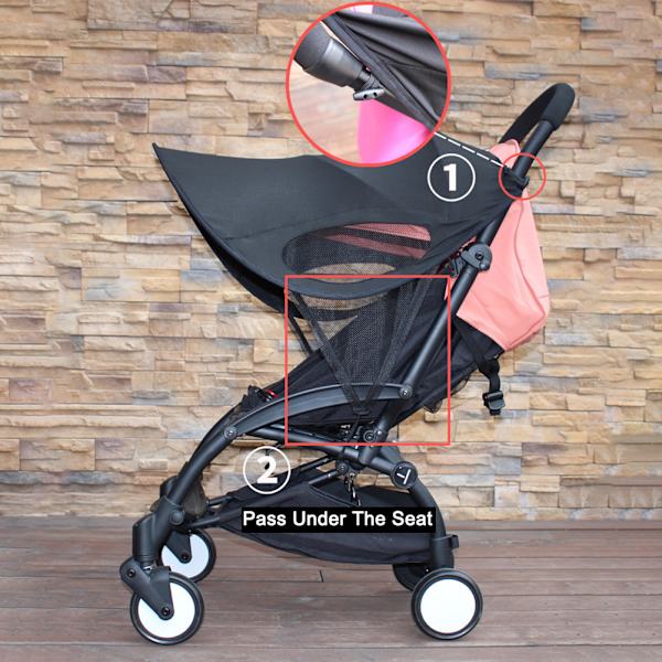 Solskydd för Barnvagn Sufflett Sommarskydd Kompatibel med Babyzen YOYO/YOYO+/ YOYO2 Barnvagn -FD4-