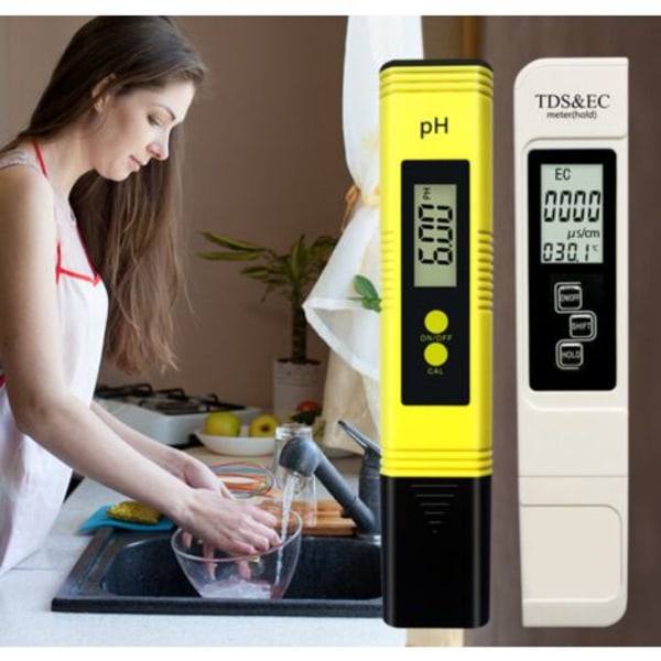 Vattenkvalitetstestare, pH-mätare med 0,01 hög precisionsupplösning, TDS+EC+ termometer för dricksvatten, akvarium, Swi -AD11-