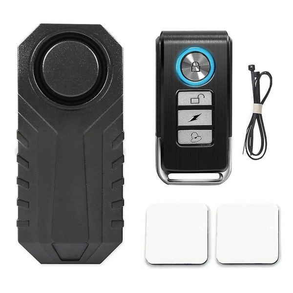 113db Trådløs Anti-tyveri Vibrasjonsalarm Motorsykkel Sykkel Vanntett Sikkerhetssykkelalarm Med Fjernkontroll -FD2-