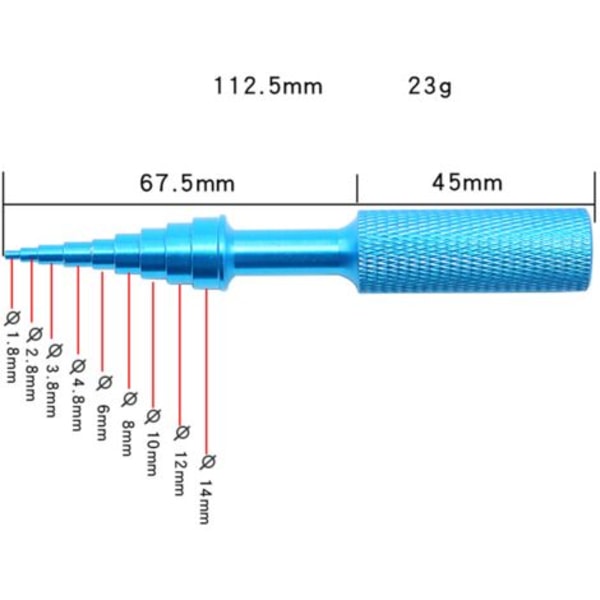 RC Modell Lagerverktyg, Tillbehör för Lager Ytterdiameter 2-14 mm RC Bil Lastbilsbåt, Silver, Ett Stycke, Fonepro -AD11-