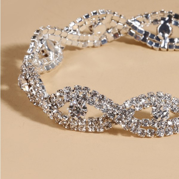 Smykker Rhinestone Belagt Armbånd Bryllup Brude Armbånd Krystal Armbånd