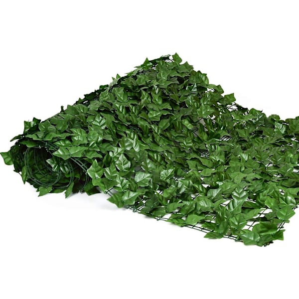 2x Konstgjord Murgröna Insynsskydd, 300x50cm Konstgjord Häck och Falsk Murgröna Vinranka Blad D -AD12-