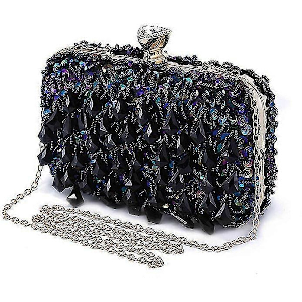 Iltalaukku Naiset Timantti Clutch Laukku Ketju Kiiltävä Strassi Käsilaukku Olkalaukku Häät Juhliin -FD4-