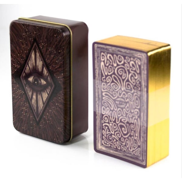 Light Visions Tarot-kortspil, 10,3 x 6 cm, guldbelagte kanter med guide til begyndere