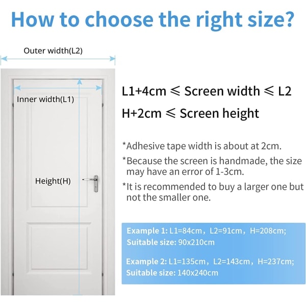 MYCARBON Myggenet Dør Magnetisk Fluenet Anti-myg Insektnet Dør (Hvid) 85X200CM -AD6-