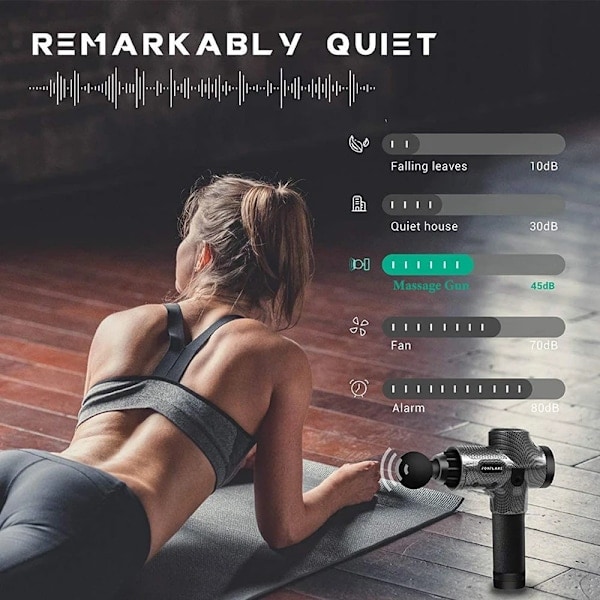 Massagepistol med 6 utbytbara munstycken -AD11-