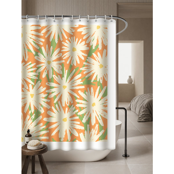 Duschdraperier med abstrakt konstväxt med duschdraperiingar antibakteriell tvättbar 90cm*180cm