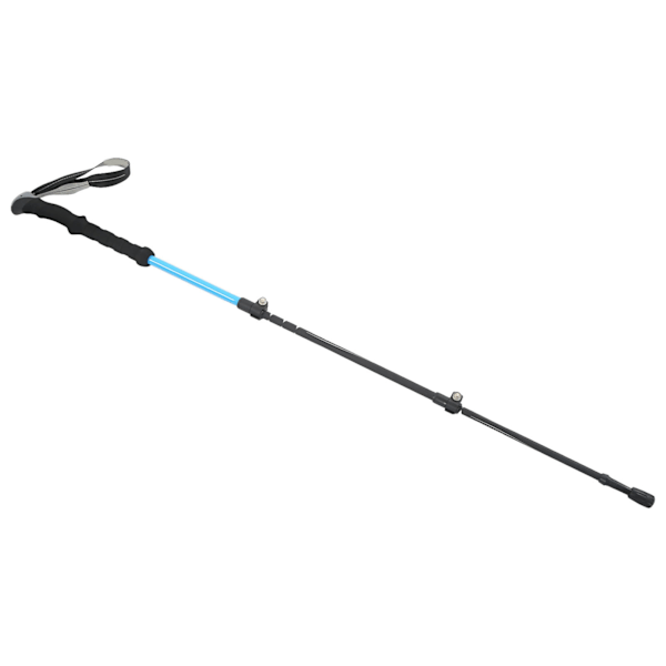 Kolfiber Vandringsstav 3 Sektioner Retractable Walking Stick Lätt Slitstark Ergonomiskt Vandringsstav Sky Blue