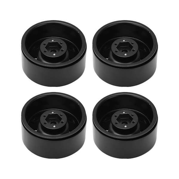 4st RC Bil Hjulnav 1.9 Tum Hållbara Järn RC Crawler Hjul Fälgar Nav Ersättning för Axial Svart-AD4-