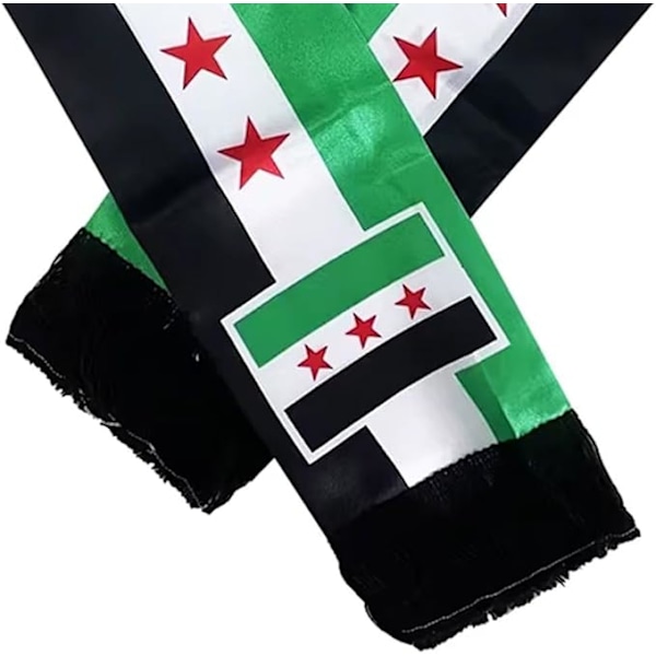 10 stk. Syrien flag tørklæde flag Syriske Arabiske Republik print tørklæde Arabiske gaver Syrisk flag bandana sjal til mænd kvinder{F2}-AD8-